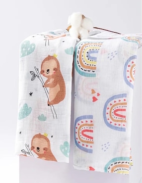 Cobija de tejido punto Babybamboo para bebé niña