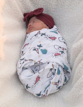 Cobija de tejido punto Babybamboo para bebé niña