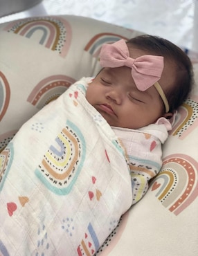 Cobija de tejido punto Babybamboo para bebé niña