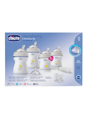 Set de biberón Chicco Natural feeling de plástico 7 piezas