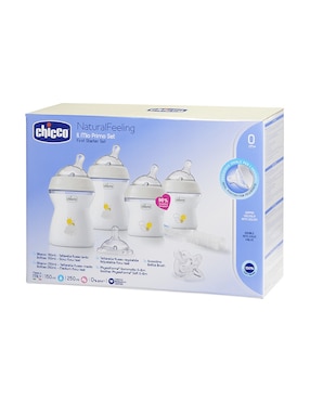Set de biberón Chicco Natural feeling de plástico 7 piezas