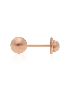 Broqueles redondos Stellina de oro rosa 14 K con acabado brillante