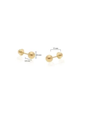 Broqueles redondos Stellina de oro amarillo 18 K con acabado brillante
