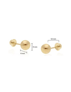 Broqueles redondos Stellina de oro amarillo 18 K con acabado brillante