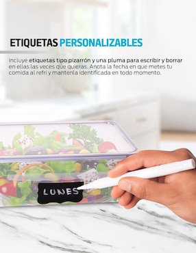Set contenedores Red Lemon 16 piezas