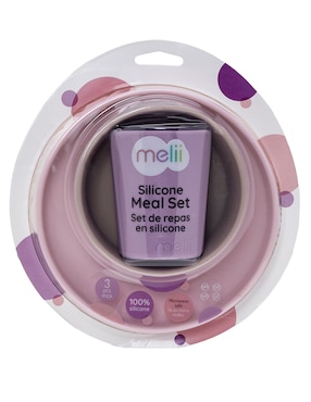 Set alimentación Melii de silicona 3 piezas