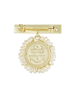 Medalla Virgen de Guadalupe Carmela Mía Celebración de plata P 925 perla