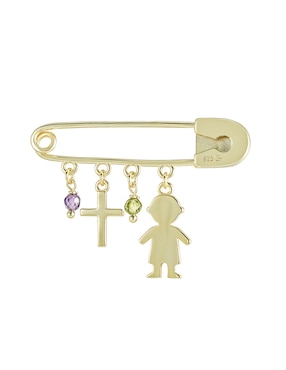 Dije de niño Carmela Mía de plata P 925 zirconia