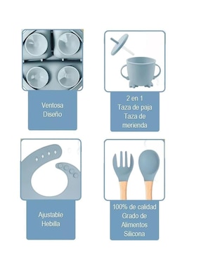 Set alimentación Genérica de silicona 12 piezas