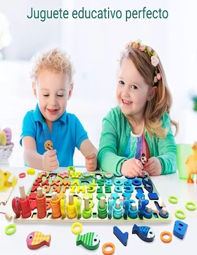 Tablero Juego Educativo Montessori Pesca Letra Número Animal Genérica juego didáctico infantil unisex