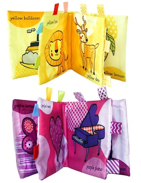 Set De 4 Libros Bebé Texturas Interactivos Estimulación Dara Baby juego didáctico para bebé niña