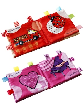 Set De 4 Libros Bebé Texturas Interactivos Estimulación Dara Baby juego didáctico para bebé niña