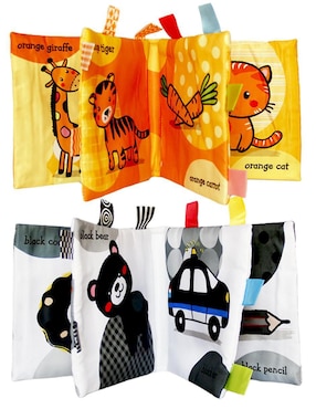 Set De 4 Libros Bebé Texturas Interactivos Estimulación Dara Baby juego didáctico para bebé niño