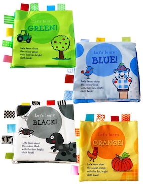 Set De 4 Libros Bebé Texturas Interactivos Estimulación Dara Baby juego didáctico para bebé niño