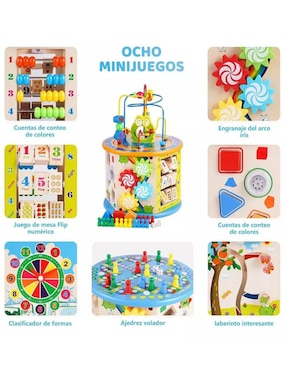 Juguete Montesorri Educativo 8 En 1 Con Laberinto Didácticos Genérica juego didáctico infantil unisex