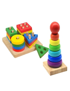 Juguete Apilable Educativo Madera Recreativo Unisex