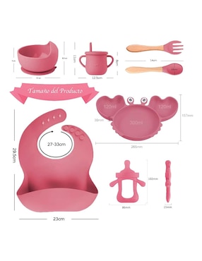 Set alimentación Genérica de silicona 12 piezas
