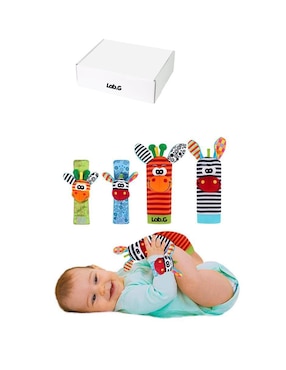 Juguete portátil set calcetines y pulseras sonajero