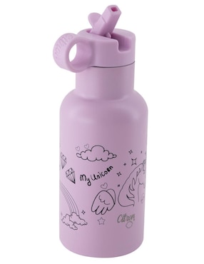 Termo Citron de acero inoxidable con tapa rosca 350 ml