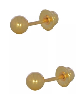 Broqueles de esfera Stellina de oro 14 K con acabado brillante