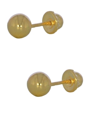 Broqueles de esfera Stellina de oro 14 K con acabado brillante