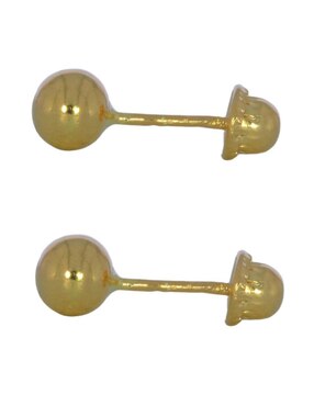 Broqueles de esfera Stellina de oro 14 K con acabado brillante