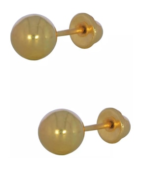 Broqueles de esfera Stellina de oro 14 K con acabado brillante
