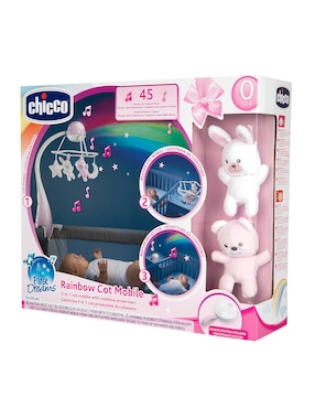 Móvil Chicco first dreams rainbow cot mobile pink