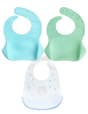 Set de baberos Dara Baby estampado animal print de silicón