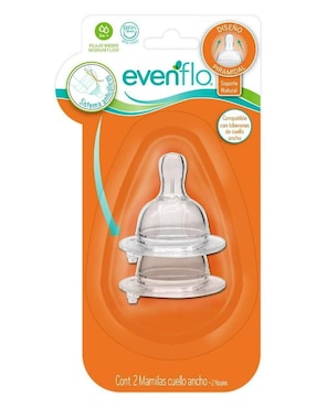 Tetina de flujo medio Evenflo