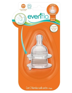 Set tetina de flujo rápido Evenflo