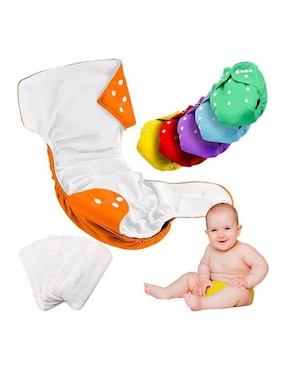 Pañal ecológico de tela Bluelander etapa Recién nacido unisex con 12 piezas
