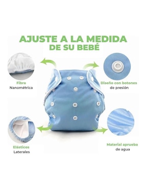 Pañal ecológico de tela Bluelander etapa Recién nacido unisex con 12 piezas
