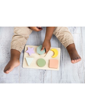 Rompecabezas de Figuras de Madera Pearhead juego didáctico infantil unisex