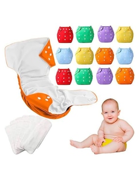 Pañal ecológico de tela Bluelander unisex con 24 piezas