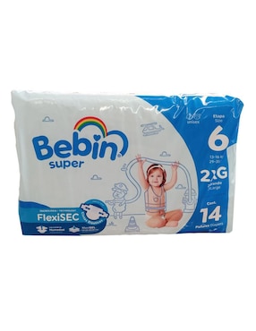 Pañales Bebé Bebin Etapa 6 Unisex Con 14 Piezas