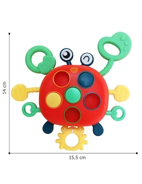 Juguete Cangrejo educativo Montessori para bebé mordedera suave Dara Baby