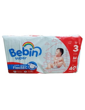 Pañales Bebé Bebin Etapa 3 Unisex Con 40 Piezas