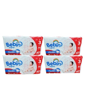 Pañales Bebé Bebin Etapa 3 Unisex Con 160 Piezas