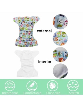 Pañal ecológico de tela Mama Tierra Shop bebé niña con 13 piezas