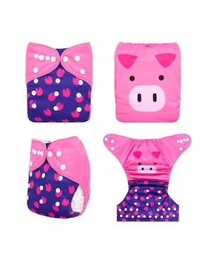 Pañal ecológico de tela Mama Tierra Shop bebé niña con 13 piezas