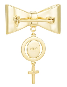 Medalla de moño Carmela Mía de plata P 925 zirconia