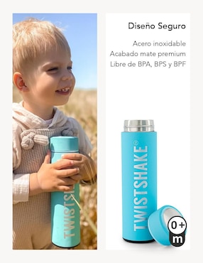 Termo Twistshake de metal con tapa rosca 420 ml