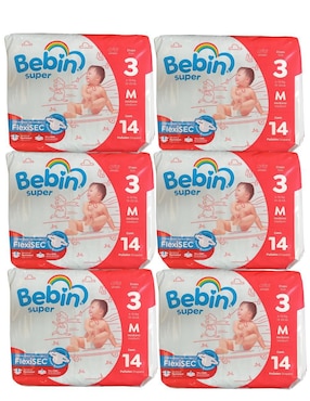 Pañales Bebé Bebin Etapa 3 Unisex Con 84 Piezas