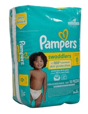 Pañales Pampers etapa 6 bebé unisex con 16 piezas
