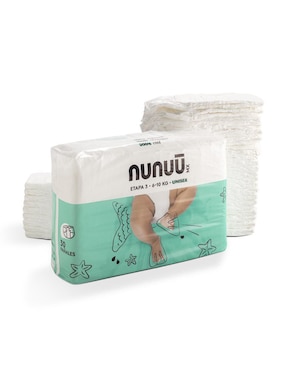 Pañales Bebé Nunuū México Etapa 3 Unisex Con 30 Piezas