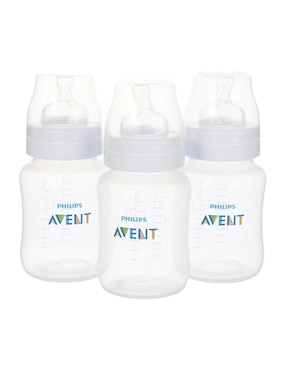 Set De Biberones Avent Anticolic De 9 Oz