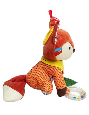 Juguete portátil Zorrito didáctico con colgante, mordedera y sonaja Dara Baby