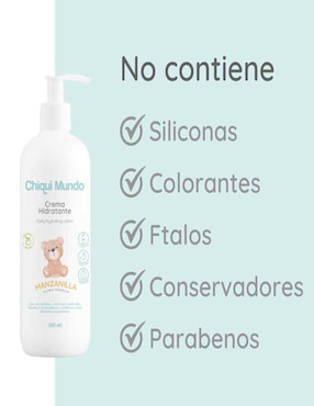 Crema para cuerpo recomendada para hidratar día y noche Chiquimundo Natural para todo tipo piel