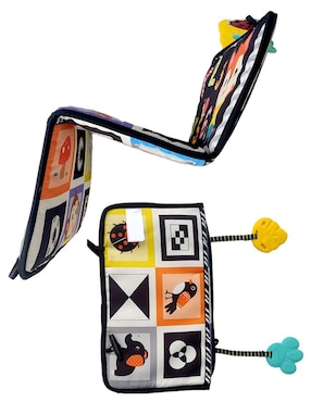 Juguete portátil Tapete con Espejo, Mordedera y Libro Montessori Dara Baby